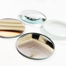lens and mirror set.set of concave convex mirror and concave convex lenses. 50mm diameter 