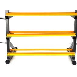 Blend 2 in 1 Dumbbell and Plates Rack 500 Kgs Capacity (Black, Yellow)