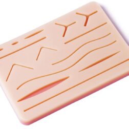 Large Suture Practice Pad, Medical Student Suturing Pad, Silicone Surgical Training Pad with 14 Incisions & Wounds, 3 Layer - Muscle, Fat, and Skin