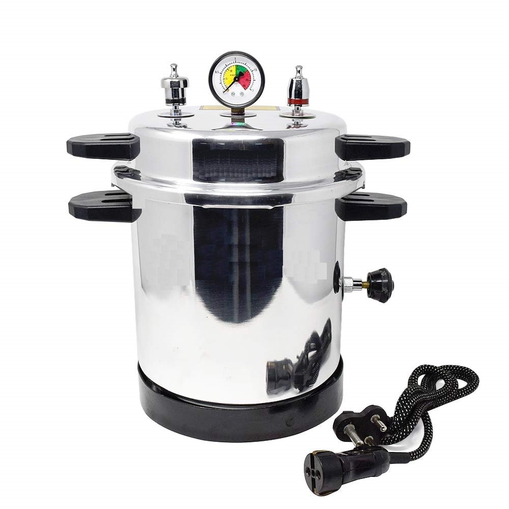 1 Electric Autoclave Aluminum Mirror Finish, 10 L (9" Dia. X 11" H)