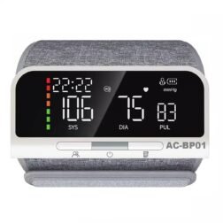 Arm Blood Pressure Monitor with Bluetooth App - Rechargeable BP Machine Stores 240 Readings for 2 Users, Color Indicators with Auto Cuff Correction Warning