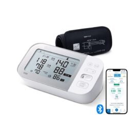 Bluetooth Digital Blood Pressure Monitor with AFib Indicator and 360° Accuracy Intelliwrap Cuff for Most Accurate Measurements (White)