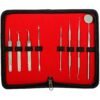 8 Pieces Dental Tools | Dental Pick, Tartar Plaque Remover, Dental Set for Oral Care | Blackhead Tools for Comedone Extractor | Blackhead Remover Tweezer Kit Whitehead Acne Blemish Pimple Remover