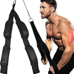 Triceps Rope Cable Attachment, Pull Down Rope and Long Fitness Rope with 2 Handle Sets, Heavy Duty Snap Rope for Gym, Cable Machine for Push Downs, Crunches, Face Pulls