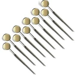 Dental Mouth Mirror with Handle MADE STAINLESS STEEL (PACK OF 10 PCS)