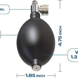 Blood Pressure Monitor Bulb with Valve Latex - Black - Accurate and Reliable Replacement Bulb for Your BP Monitor